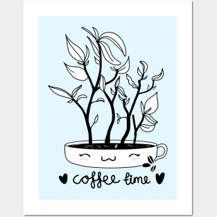 Coffee Time Plant Posters and Art